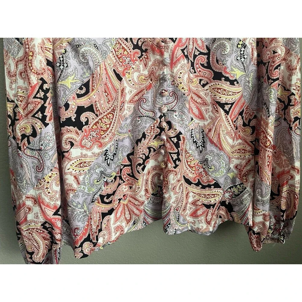 NWT! Beulah Style Women's M 2-piece Dress Multi Paisley Skirt & Top